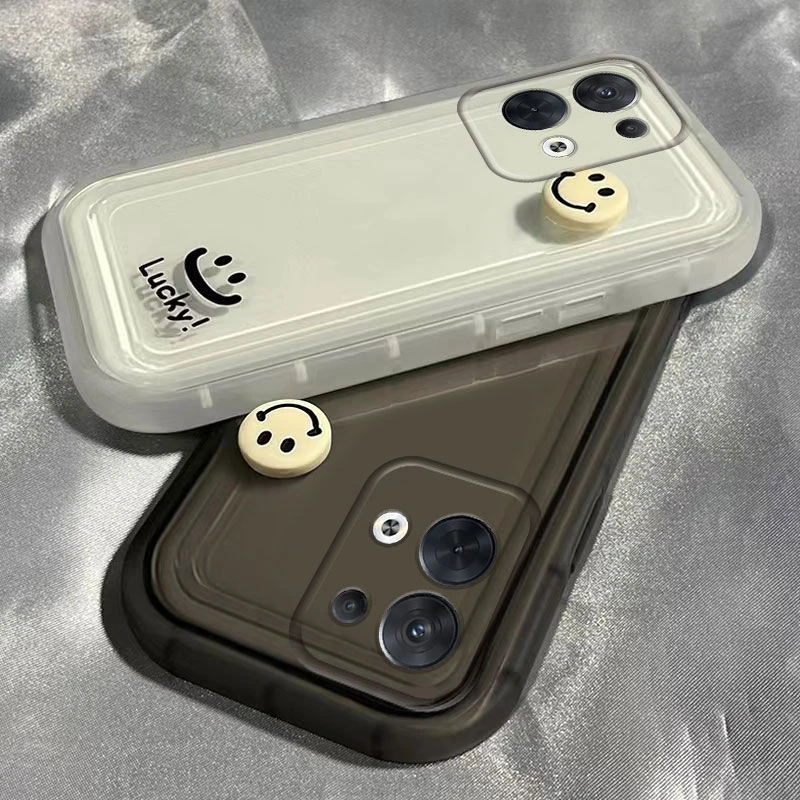 简约笑脸OPPORENO8手机壳OPPORENO8PRO立体款OPPORENO8PRO+全包软