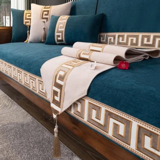 沙发垫四季通用防滑坐垫子现代新中式高档实木冬季2025新款沙发垫