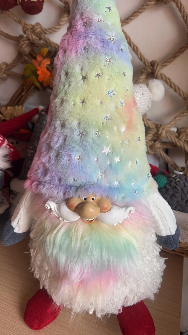 彩虹绵羊大地精玩偶