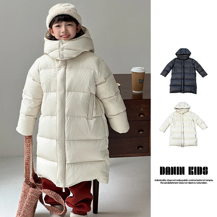 【嗒囜】男女童冬季防风保暖萌娃羽绒服中大童宽松连帽加厚羽绒外套