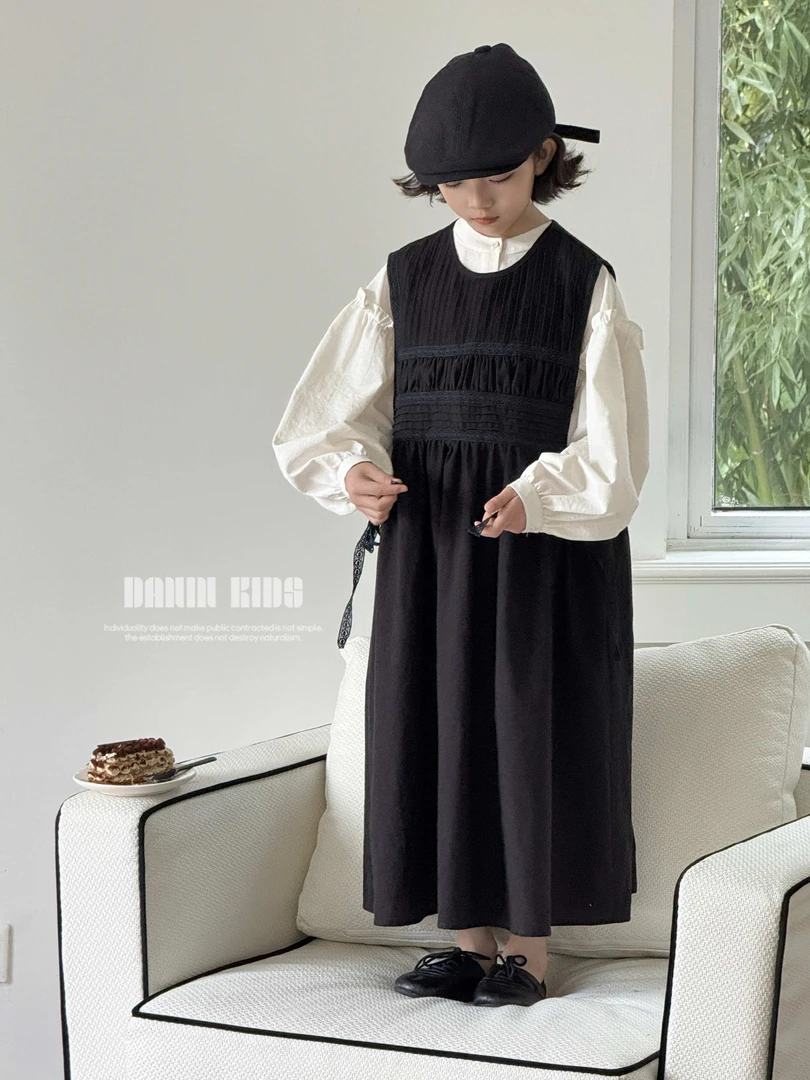 【嗒囜】品质童装女童轻奢风春季新款时尚无袖背心裙儿童无袖连衣裙