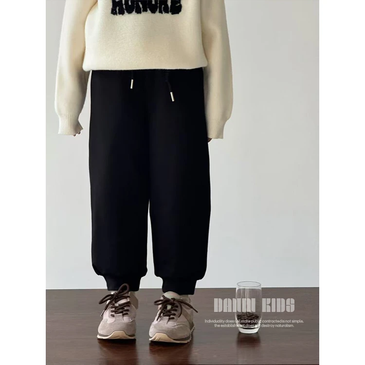 【嗒囜】男女童百搭时尚松紧腰休闲羽绒裤儿童冬季保暖加厚羽绒卫裤