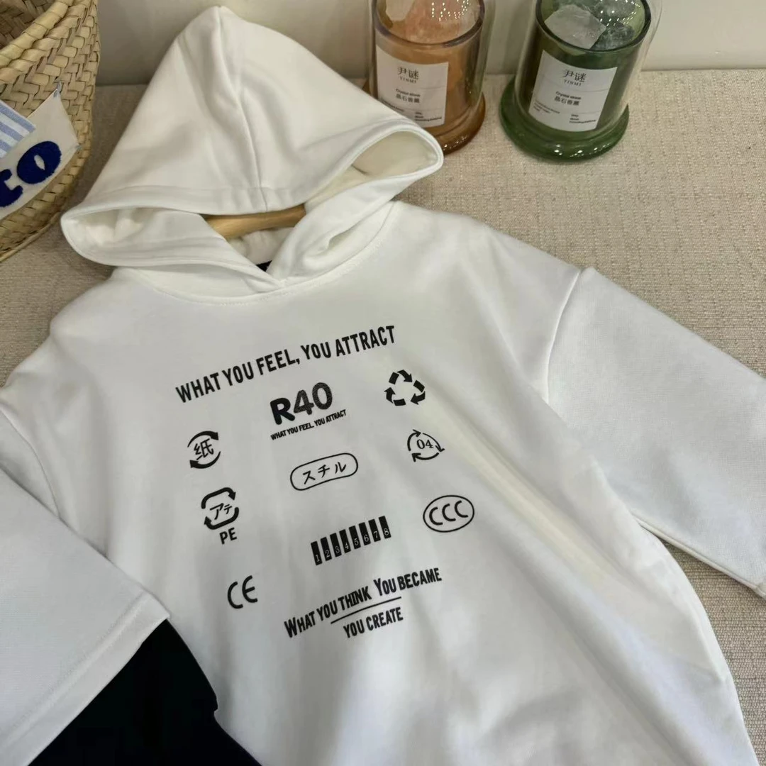 24C01175儿童加厚连帽卫衣
