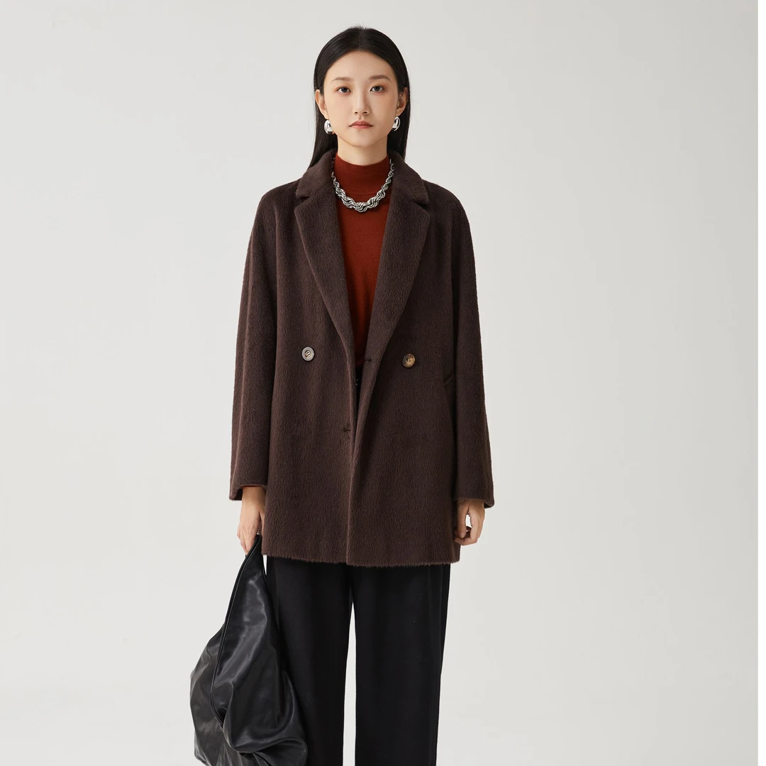 AM WEEKEND女装秋冬新款短款通勤大衣DE8300003