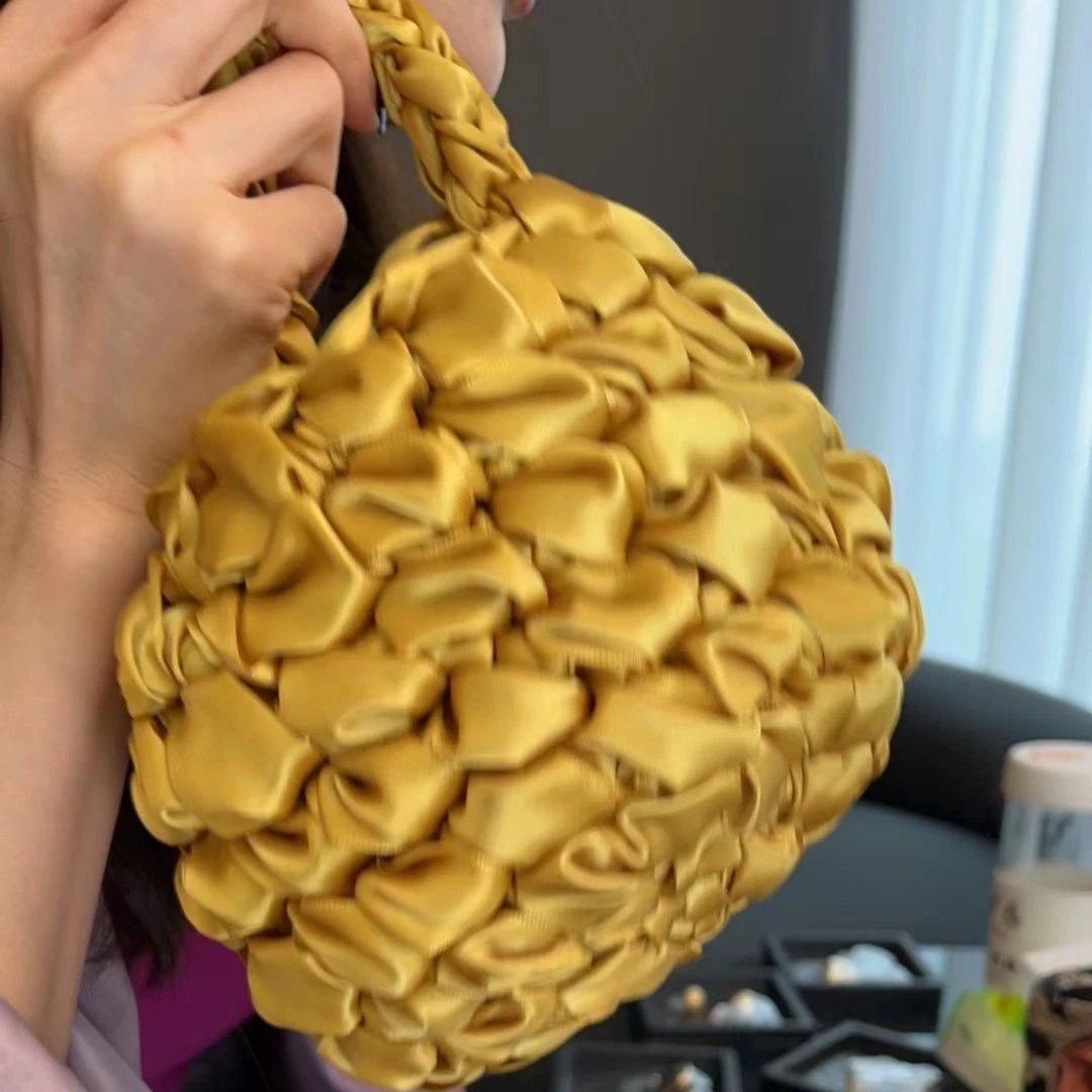 【ALONE SAVOR】菠萝包   小众单肩缂丝包包时尚百搭女士小包包P148