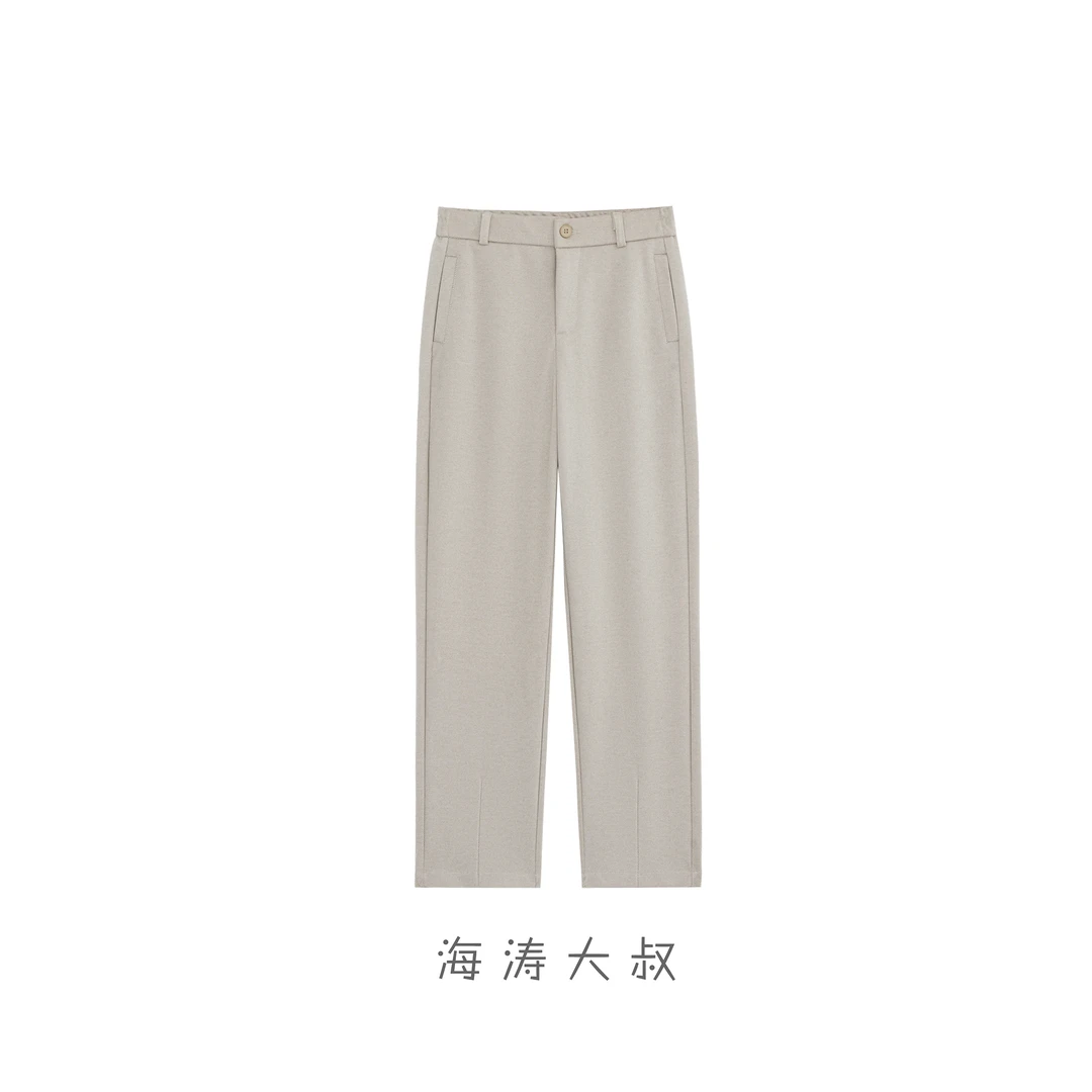 【海涛大叔】350G纯色毛呢西装休闲裤GCQY011