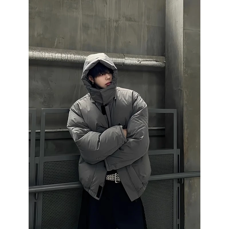 IN ROTATION 2024AW解构设计感连帽羽绒棉服防风防水保暖结构外套