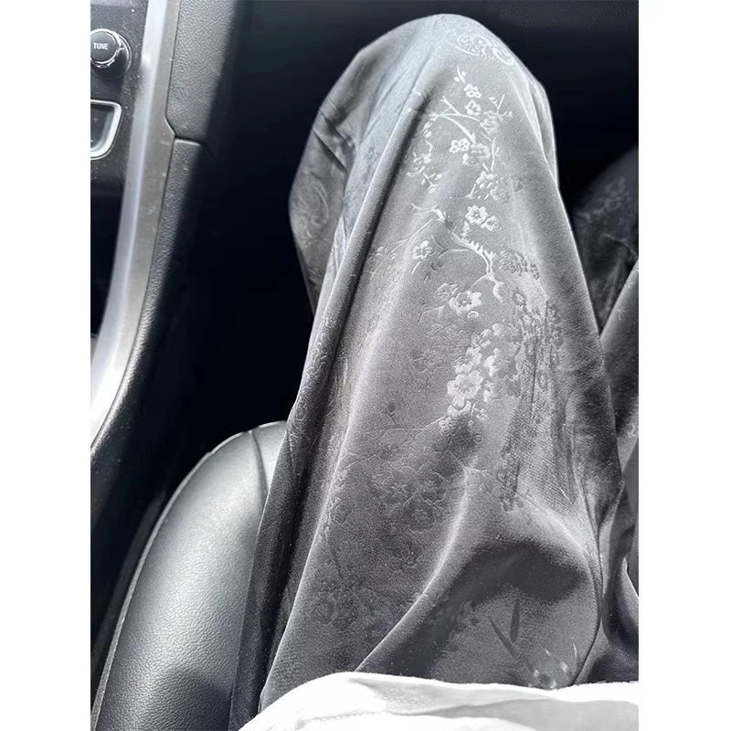 新中式丝绸缎面裤子ootd秋冬国潮暗纹西裤中国风男装垂坠感休闲裤