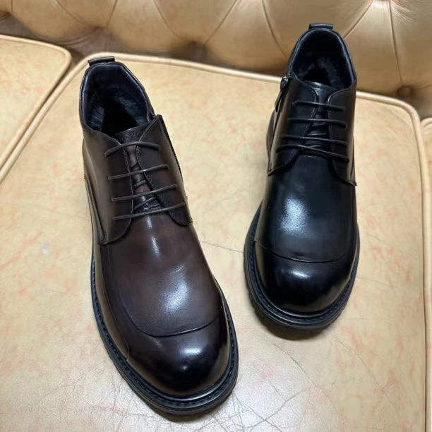 9-2冬季男款牛皮大棉商务鞋