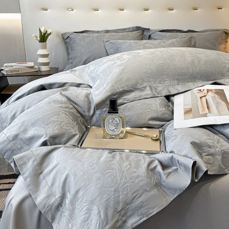 提花全棉酒店单被套贡缎民宿轻奢简约柔软亲肤透气【单被套集合】