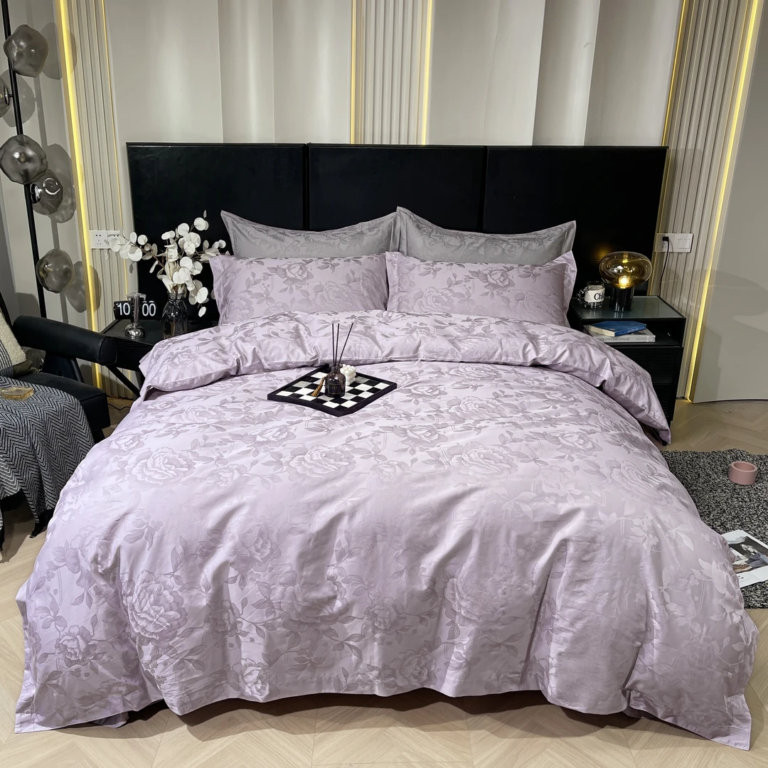 全棉贡缎提花枕套床上用品配件长绒棉枕套【一对装】