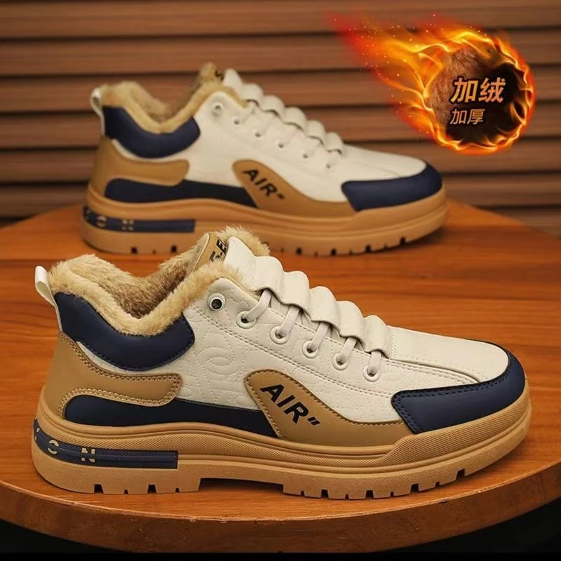 冬季新款加绒男鞋休闲鞋百搭跑步鞋潮流板鞋舒适运动鞋男S310-1