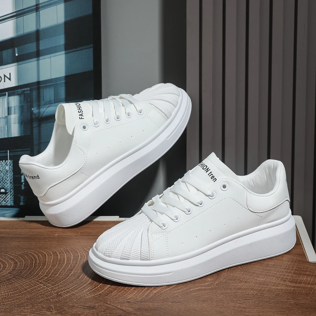 男鞋2024秋季新款小白板鞋休闲百搭贝壳头潮鞋子男SL88