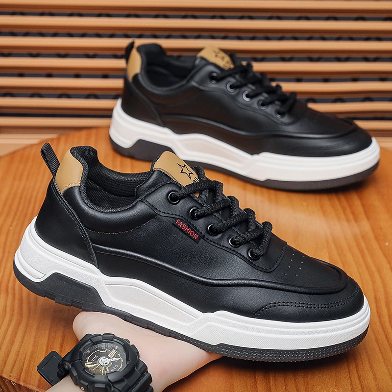 男鞋2024秋季新款男鞋透气软底运动鞋潮流百搭休闲鞋子板鞋男SP-5