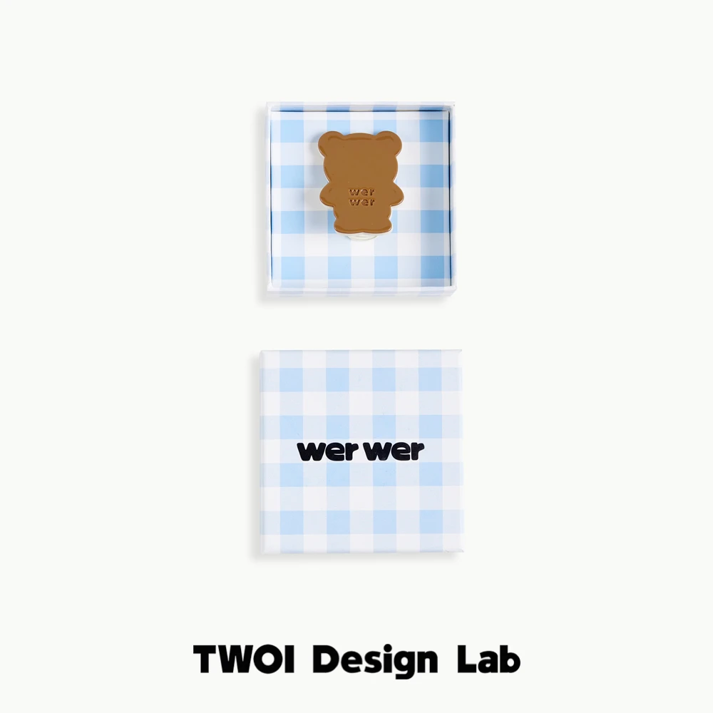 TWOI Design Lab "werwer" 「奶油巧克力大号小熊板材发卡」