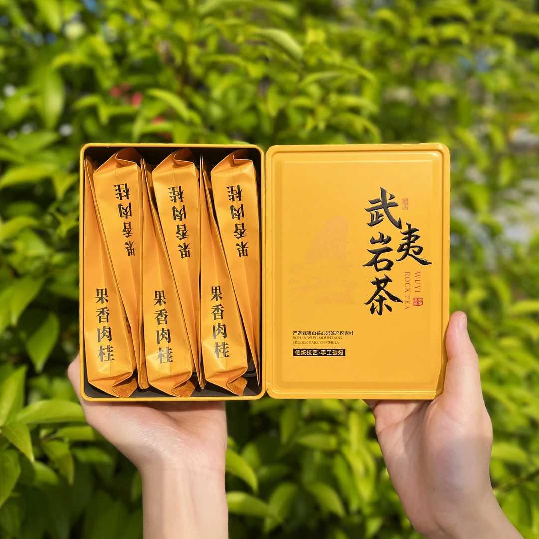 【正岩肉桂】 武夷岩茶 桂皮香岩韵显 手工三道火 铁盒6泡装