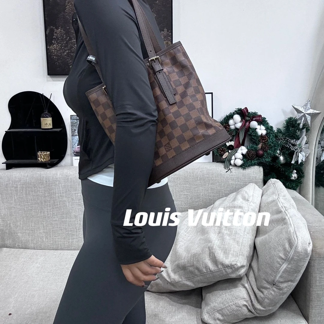 95新 LouisVuitton/路易威登 /616253/棋盘格水桶