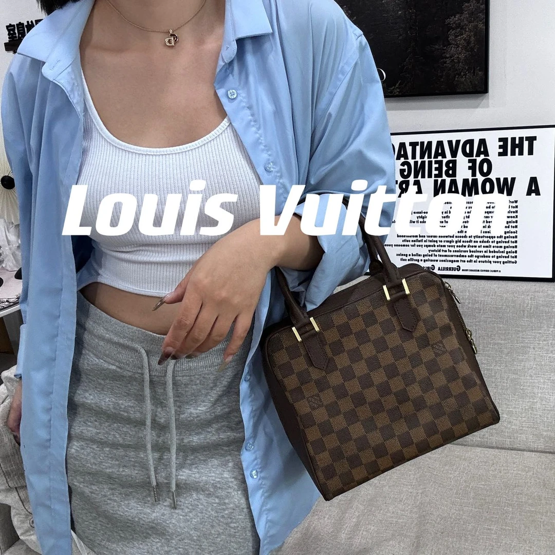 95新 LouisVuitton/路易威登 /616492/棋盘格豆腐手提