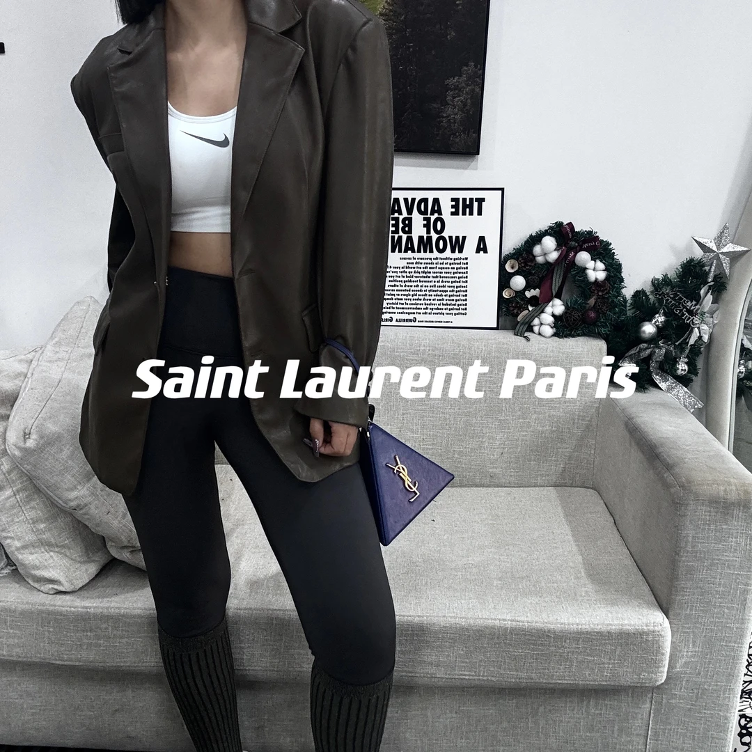 95新 YSL/圣罗兰 614810/2016秀款三角盒子包