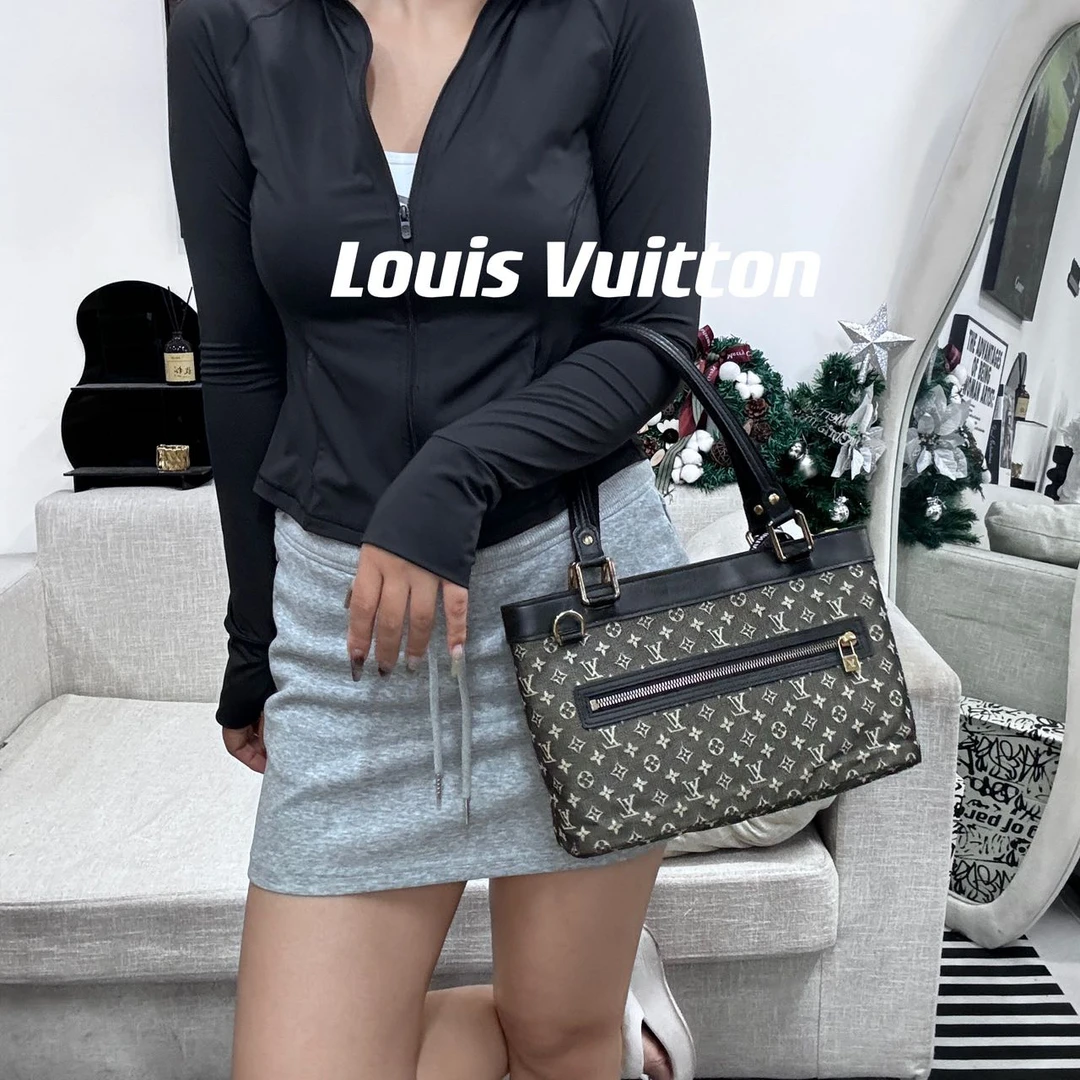 95新 LouisVuitton/路易威登 /616209/石墨灰丹宁