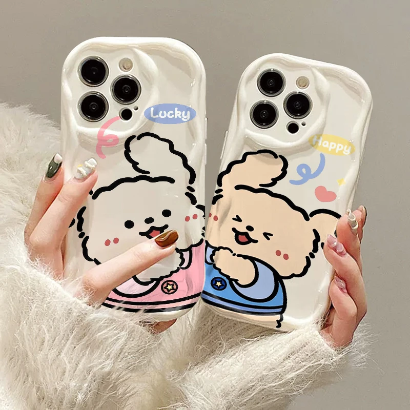 情侣小狗适用苹果全包软壳OPPO/华为/小米/VIVO/荣耀可爱手机壳XS