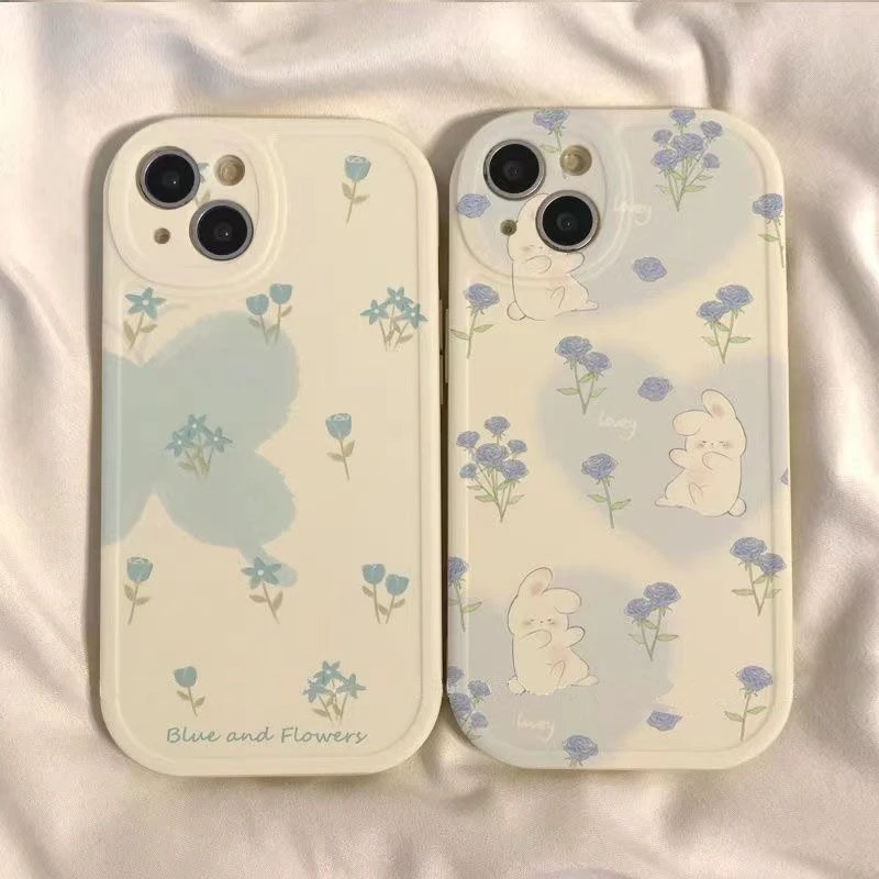苹果清新手机壳碎花蝴蝶OPPO/华为/小米/荣耀/VIVO高颜值硅胶软壳