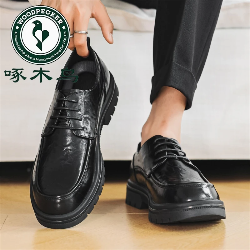 啄木鸟皮鞋男新款商务正装真皮休闲透气男士英伦韩版新郎结婚男鞋