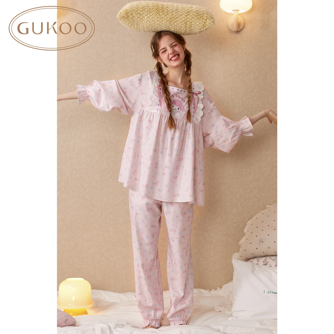 【Gukoo果壳】三丽鸥美乐蒂联名甜美舒适春秋可外穿女式家居服套装