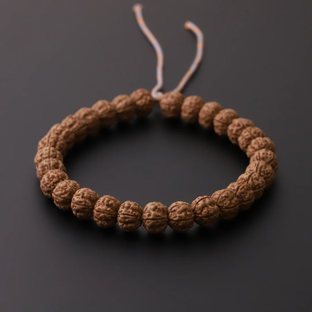 S1631【原生态老树王】精配老树南瓜双龙小金刚单圈手串（送工具）