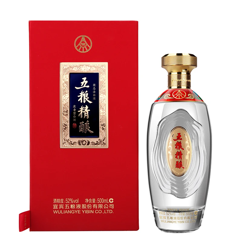 五粮精酿52度 五粮精酿龙兴凤举 500ml单瓶 浓香型白酒52度