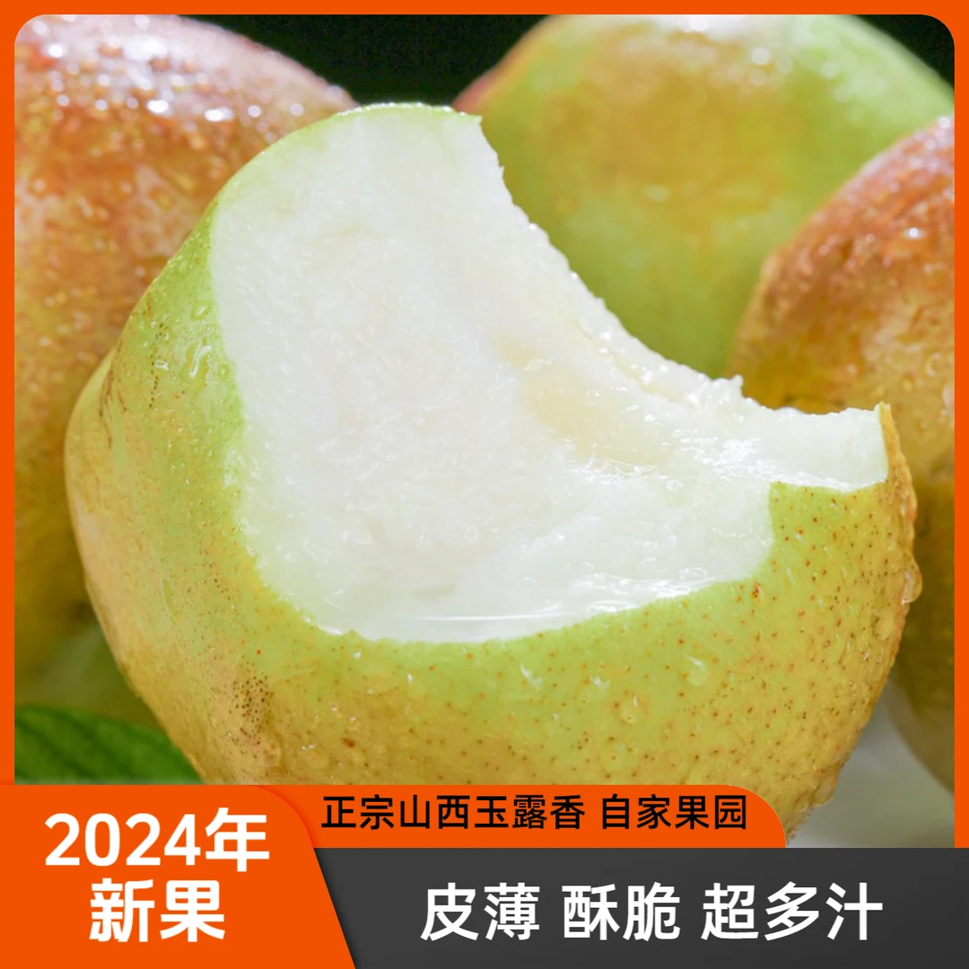 山西正宗玉露香梨2024应季中小果香多汁皮薄肉老少皆宜孕妇果整箱