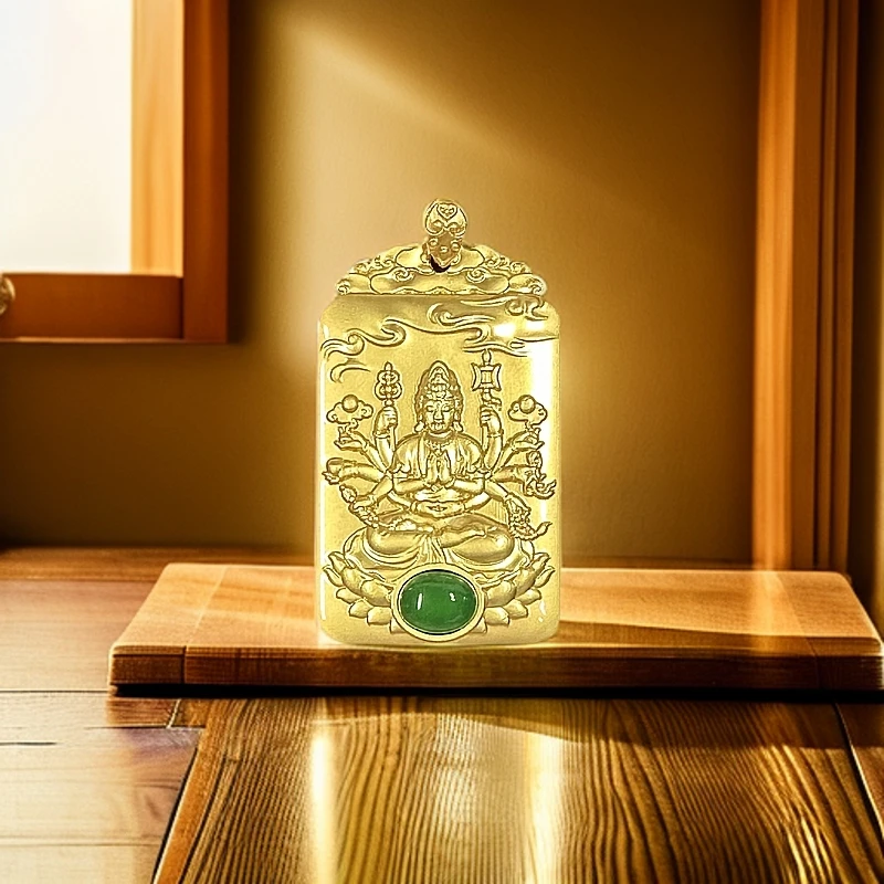 男士爆款千手观音玛瑙吊坠-带链子-带礼盒证书 AA