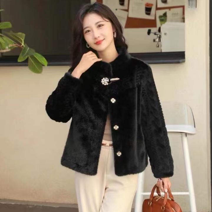 D24款高订麻花工艺宽领貂