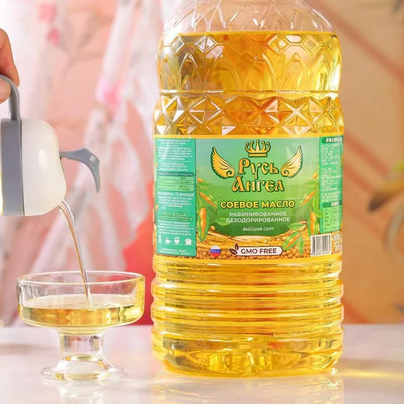 咖咖俄罗斯原装进口罗斯天使牌大豆油非转基因食用油烹饪家庭5升