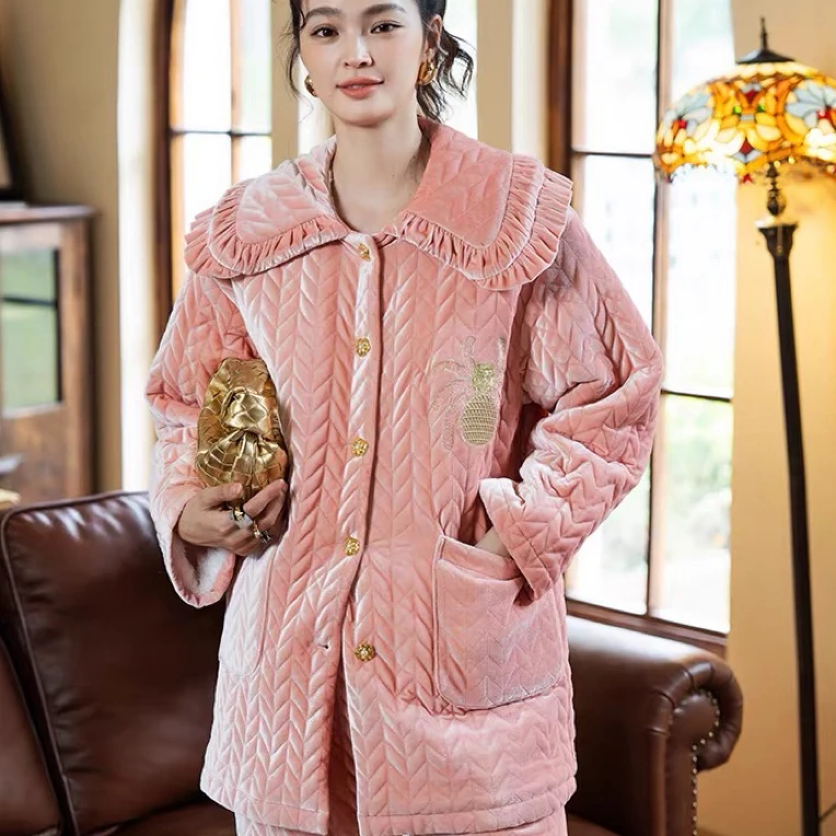 AW原创浪漫蜜粉家居服套装