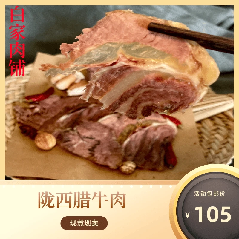 牛肉正宗陇西五香牛肉白家肉铺五香牛肉真空包装开袋即食方便食品
