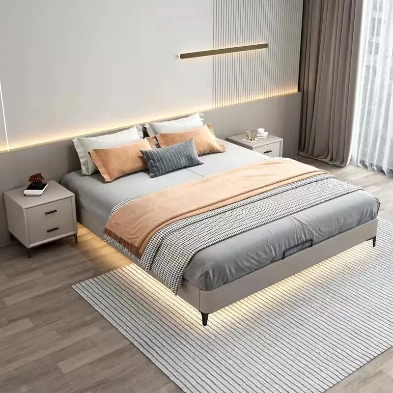 【榻榻米】1.8米1.5米榻榻米小户型主卧室婚床皮床