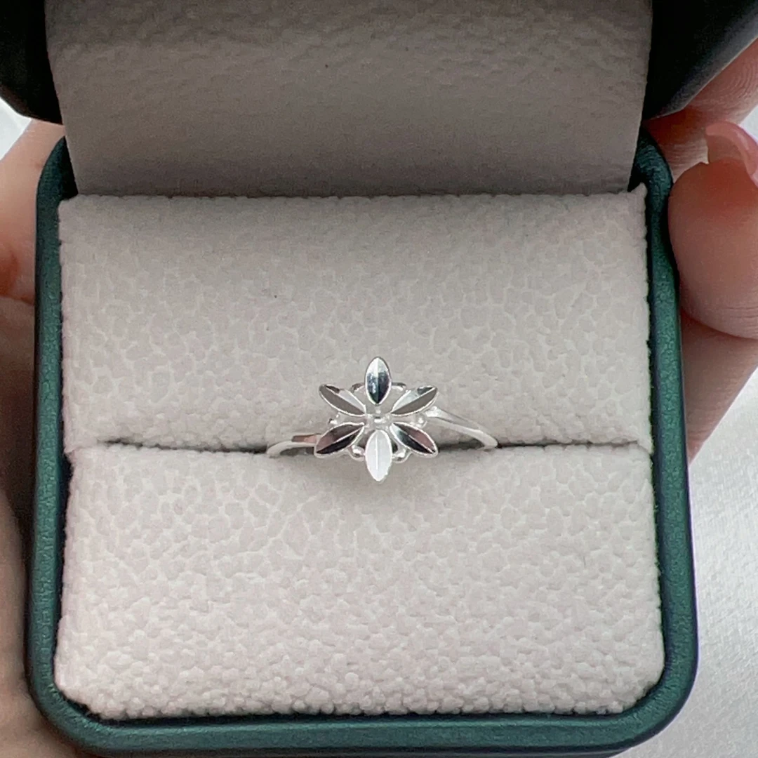 足银戒指 A8043【立体花朵戒指】足银990气质时尚简约清新精致百搭