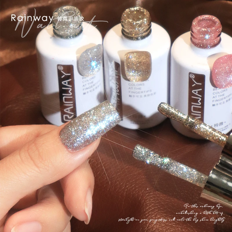 2024年新款叮咣乱闪碎钻甲油胶网红爆款春夏新品美甲店专用单瓶胶