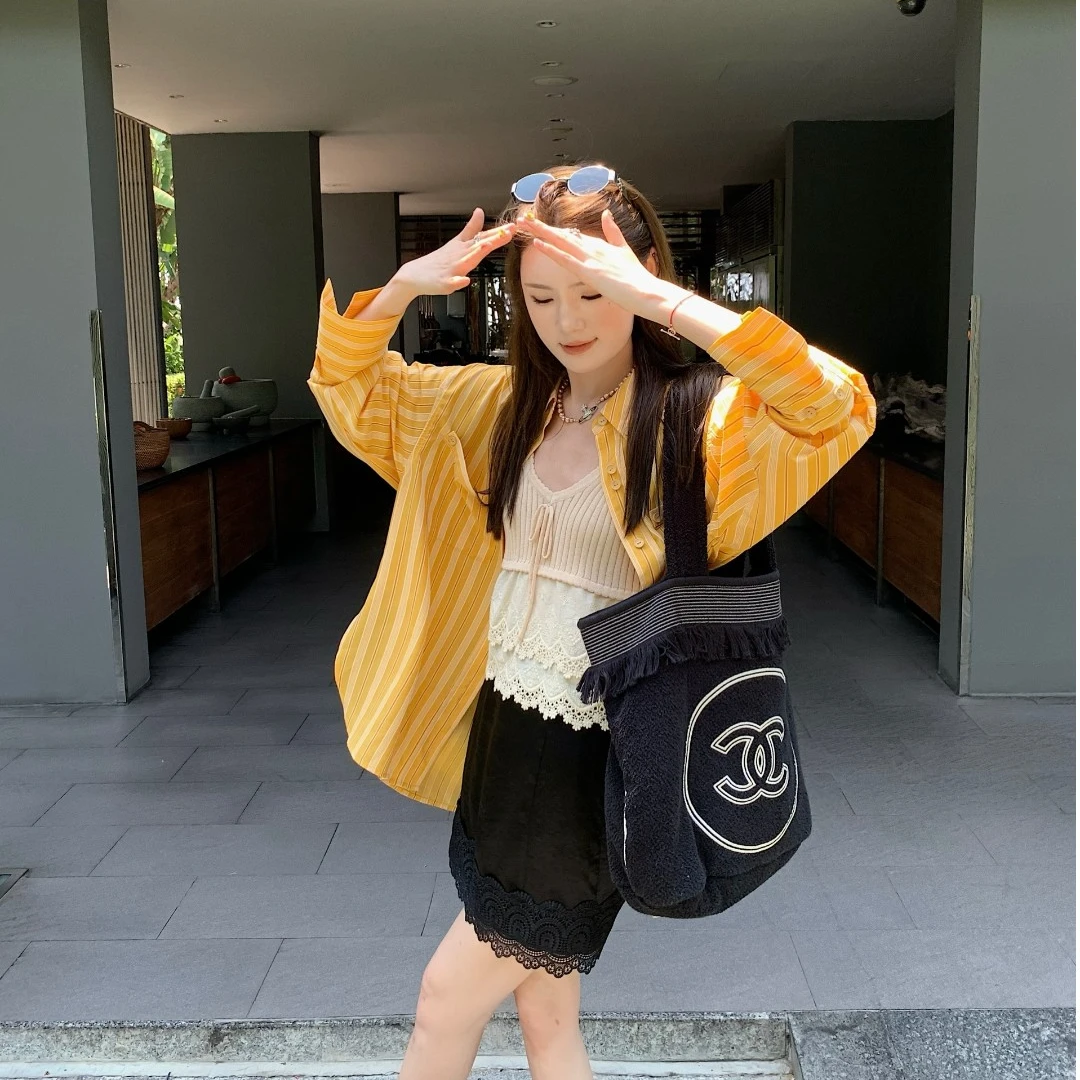 aaaaxbbb 巴黎之花香槟 醋酸蕾丝短裙拼接百搭半身裙a字裙折扣