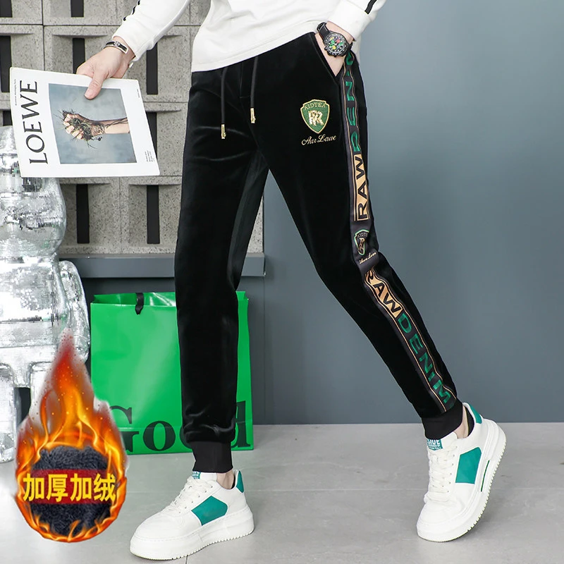 阿凯严选  高品质冬季新款男士潮流时尚小脚高弹灯芯绒百搭休闲裤