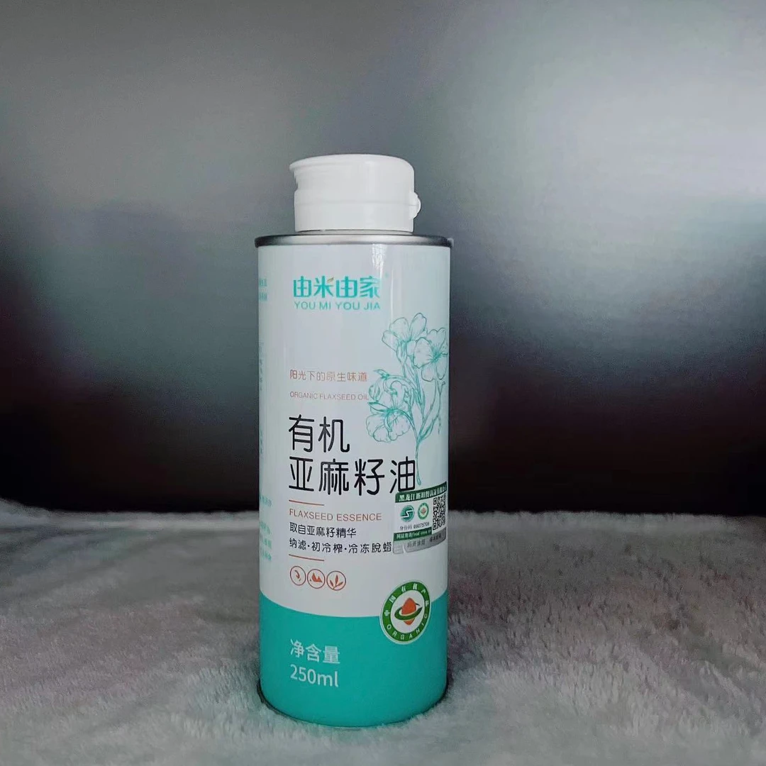 由米由家  有机亚麻籽油 250ML  冷榨  健康烹饪 