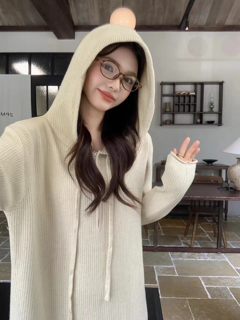 羊毛针织连衣裙套头