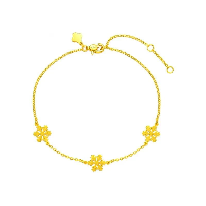 钛钢手链 【初雪】浪漫小雪花手链秋冬新款手饰情人节礼物送女友