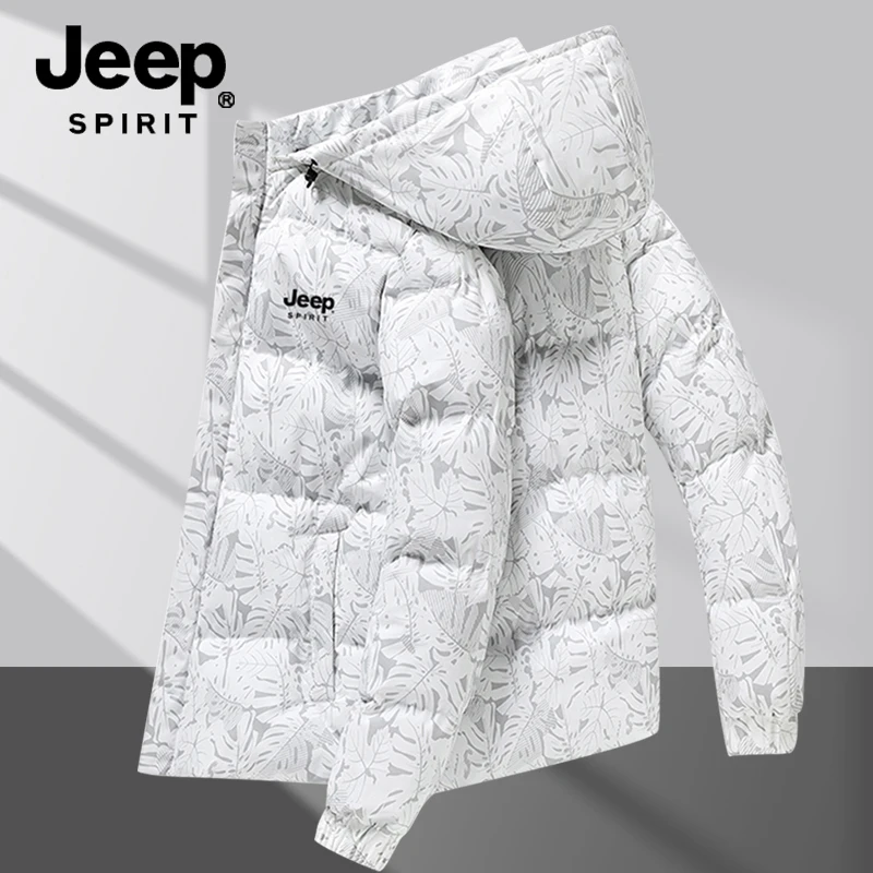 jeep吉普冬季连帽棉衣男士时尚百搭休闲外套潮流韩版加厚保暖棉袄