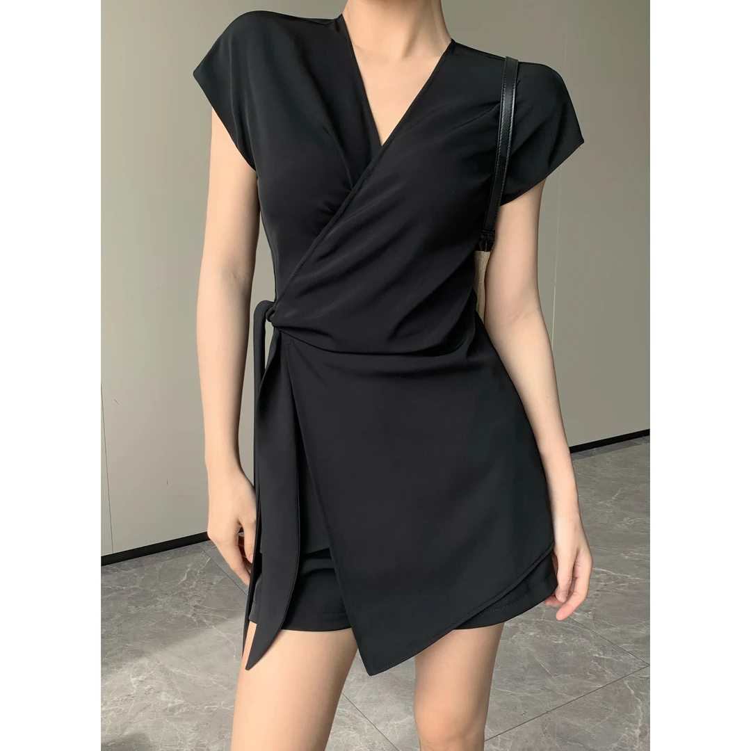 JIJINQI【袁媛专享】显瘦气质时尚百搭夏季修身套装女JC06TZXL042