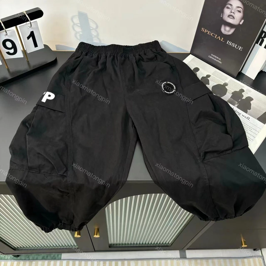 儿童裤子新款中大童春秋款纯棉工装裤活性黑休闲裤百搭运动时尚