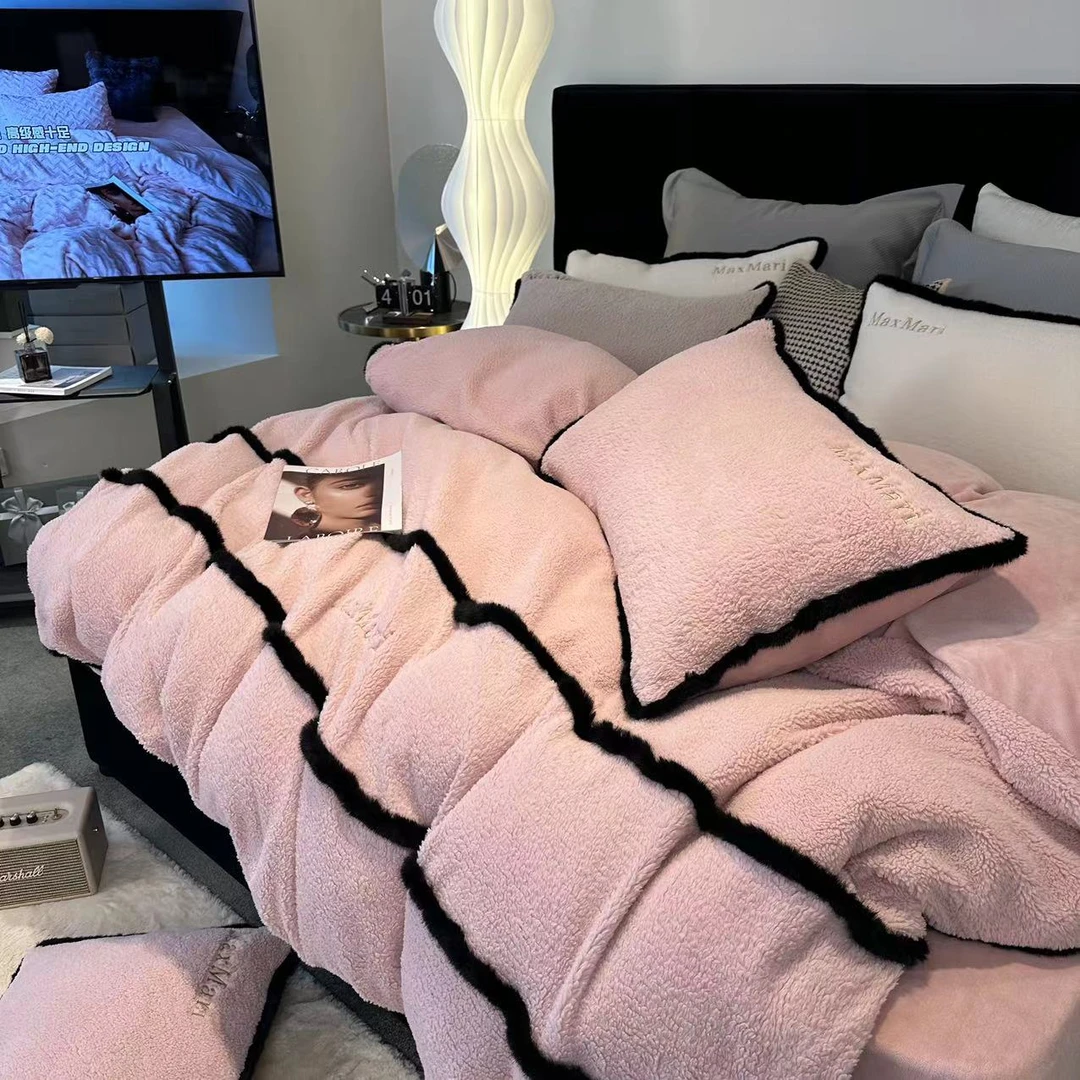 冬季【舒芙蕾】咩咩绒！四件套B板高克重牛奶绒 亲肤柔软感