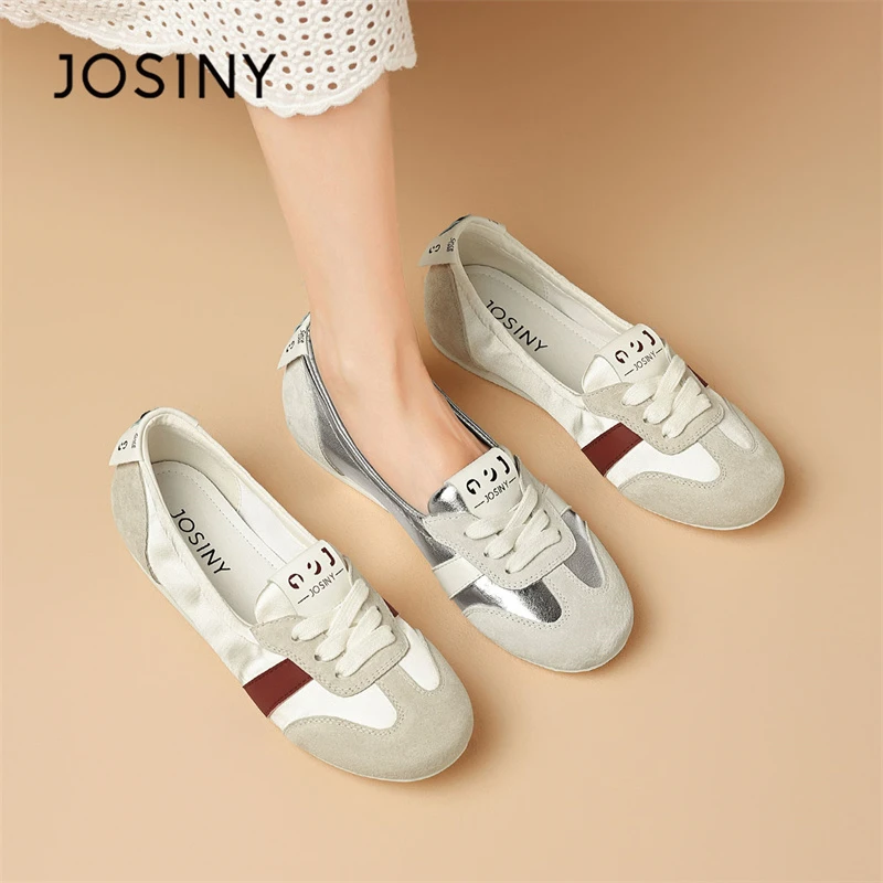 JOSINY/卓诗尼2024时尚夏季舒适百搭休闲运动女鞋软底春季单鞋