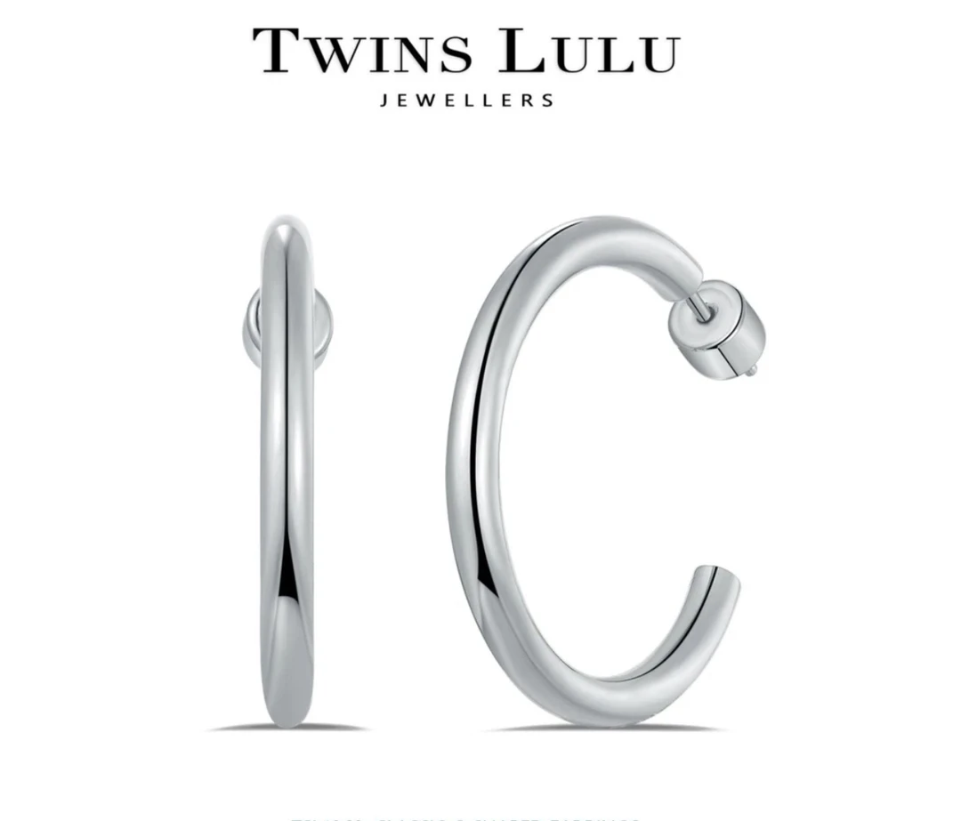 铜合金耳饰 【米米高定】冷淡风轻奢个性设计师素圈耳环 EG1016